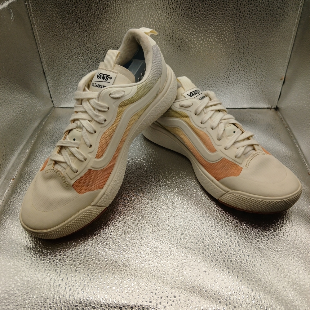 Vans White and Multi Colored Ultra Range Sneakers Women's Size 7.5